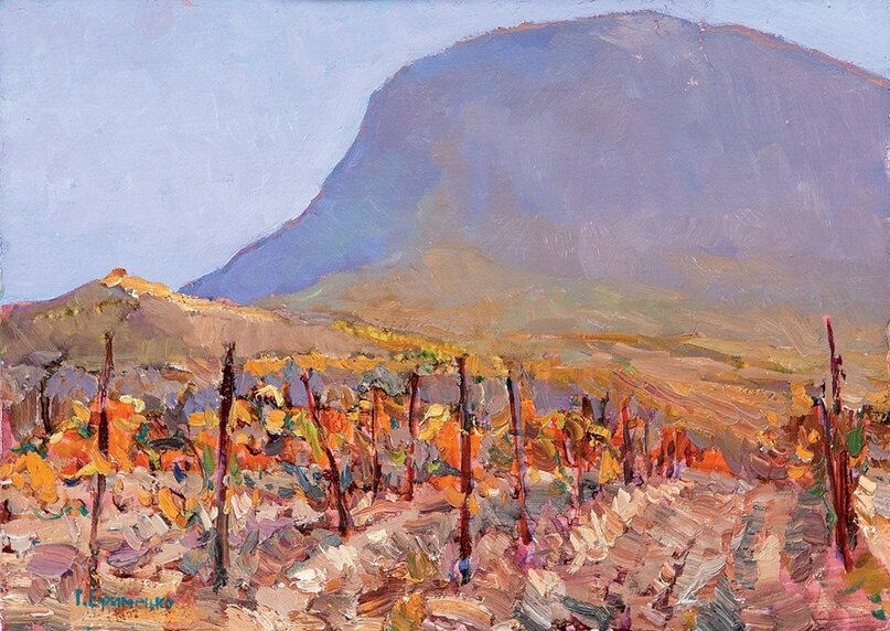 Ефименко Г.В., 1973 г.р. Крымская осень. 2010. картон, масло. 27,5х40