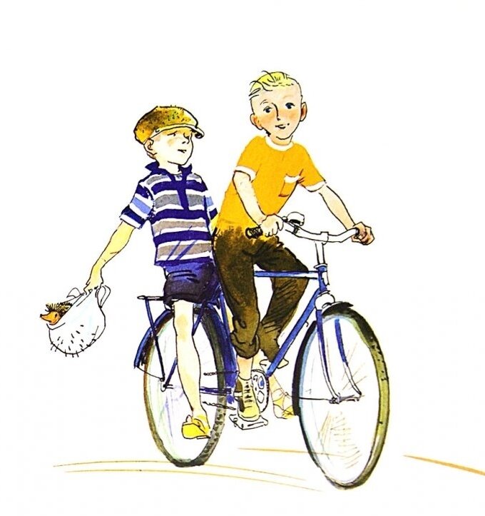 Иллюстрация к стихотворению про двух приятелей Германа Мазурина