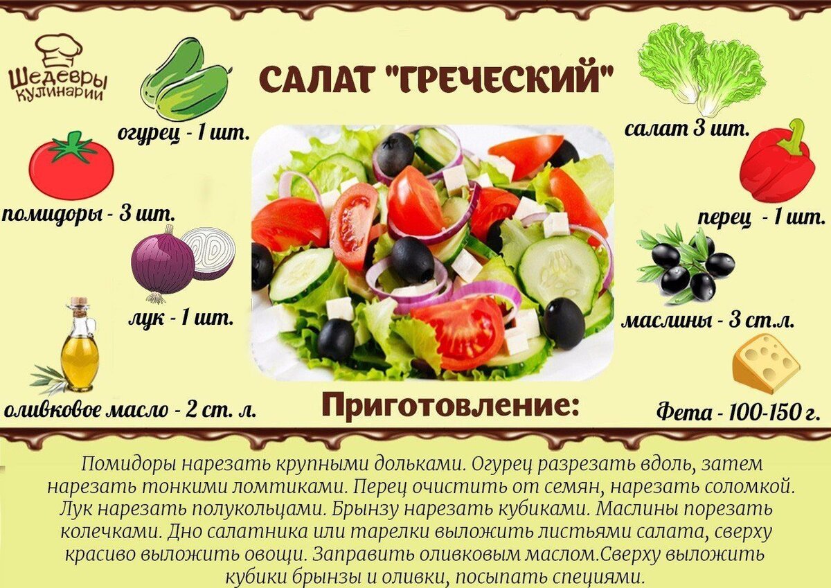 Рецепт греческого салата картинки