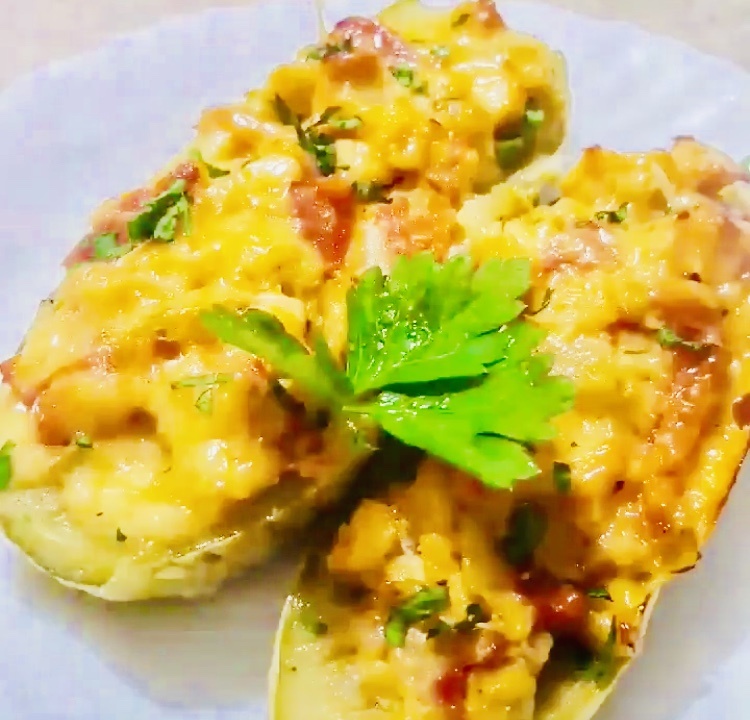 Лодочки из кабачков