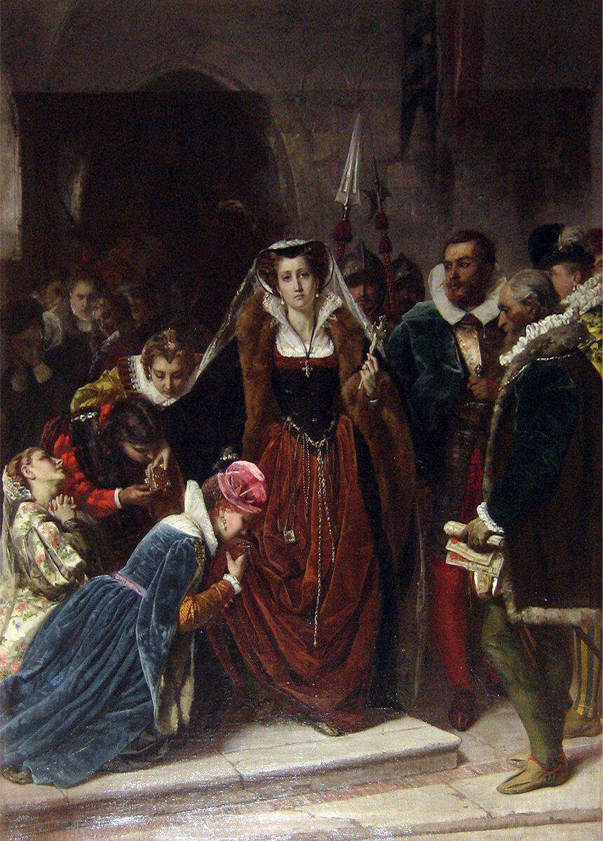 "Мария Стюарт по пути на казнь", Сципион Ваннутелли, 1861. (сс) Wikimedia Commons