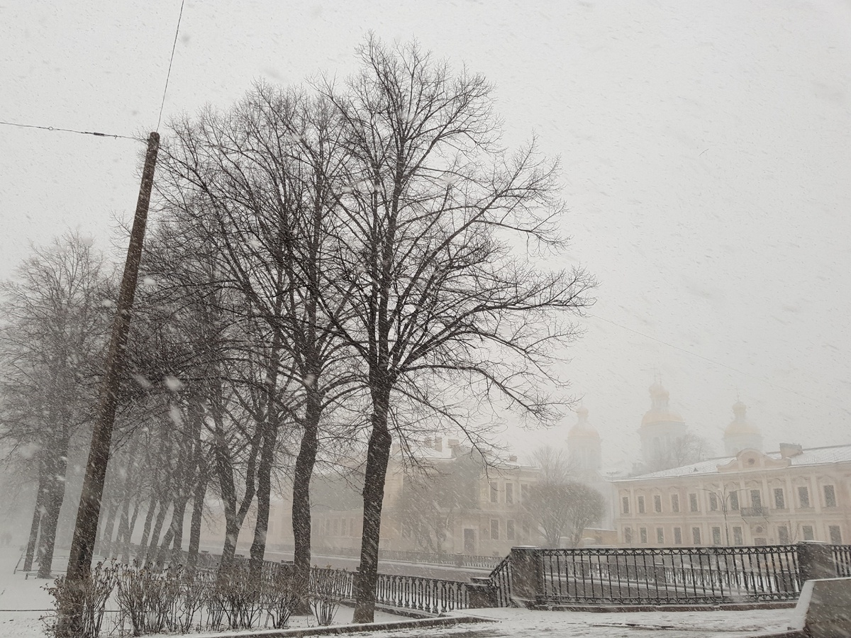 Декабрь в Петербурге .