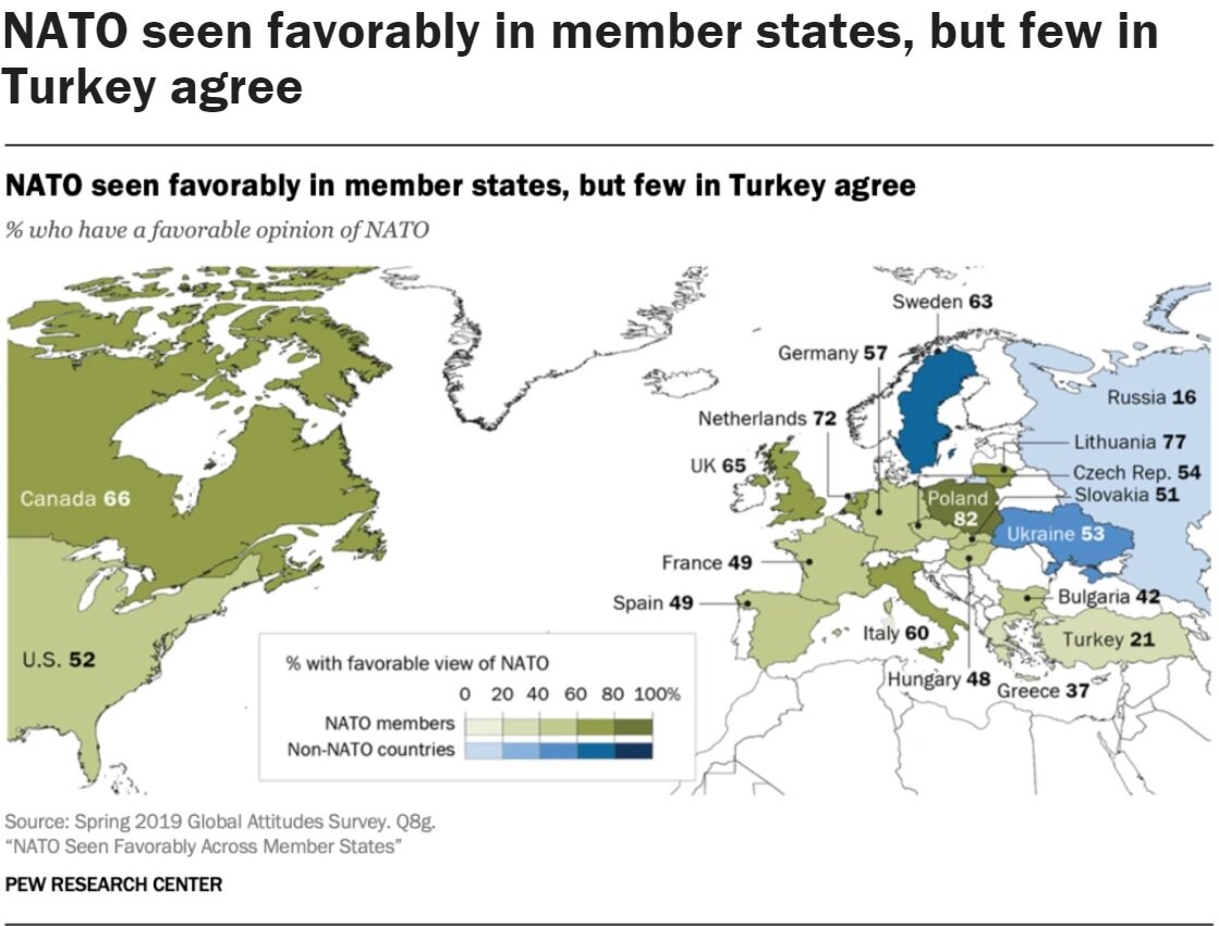 Карта мира нато со странами