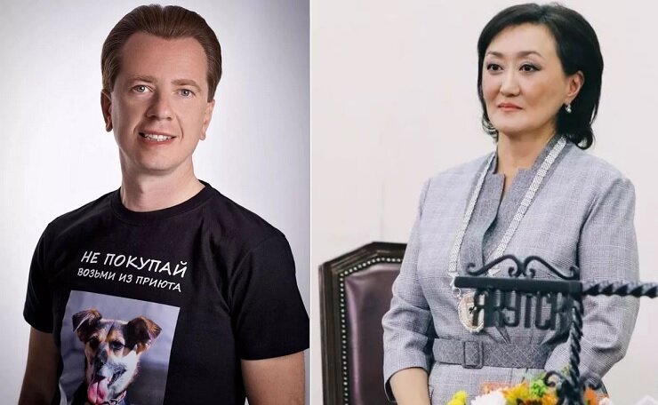 депутат-зоозащитник ГД РФ В.В. Бурматов      мэр Якутска Сардана Владимировна Авксентьева