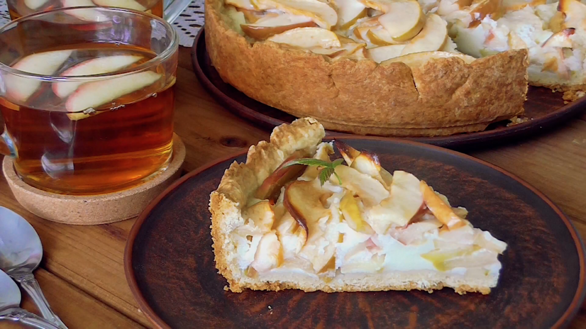 Цветаевский пирог с яблоками в сметанной заливке рецепт с фото пошагово