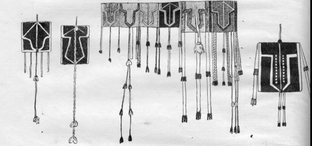 Изображение пояса шамана, Академик А.В.Анохин, Материалы по шаманству у алтайцев, 1912 г