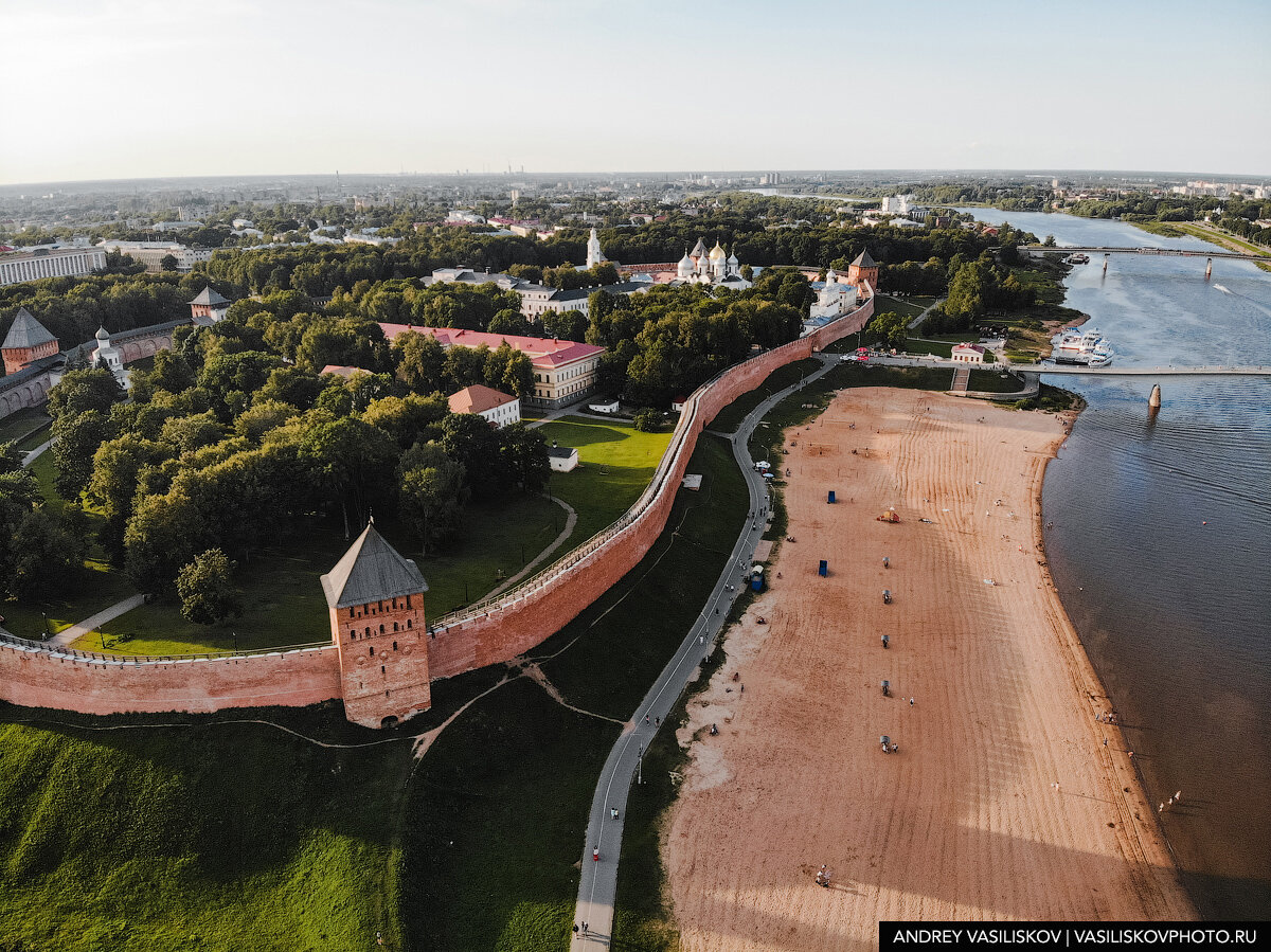 Великий Новгород Кремль с высоты птичьего полета