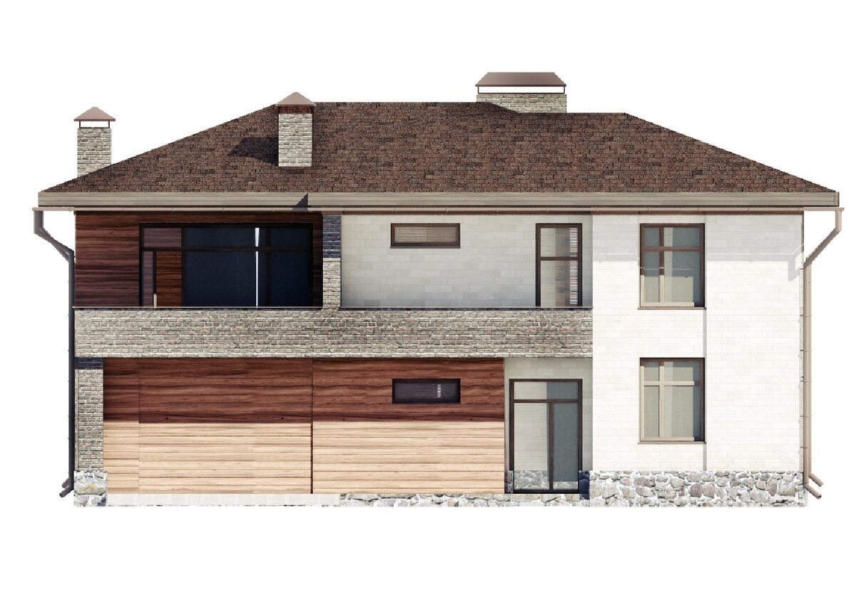 Главный фасад - "Швеция-2" Проект дома - KR - 323