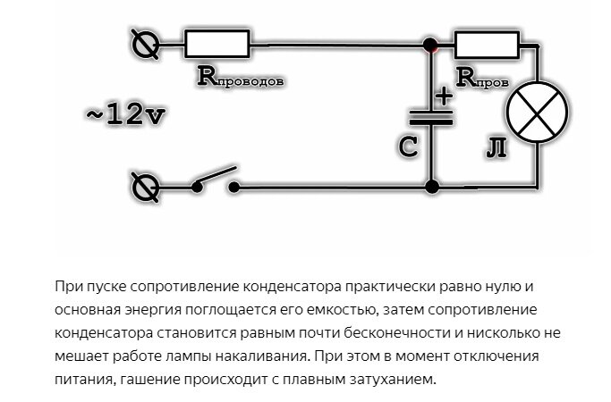 Плавное включение фар