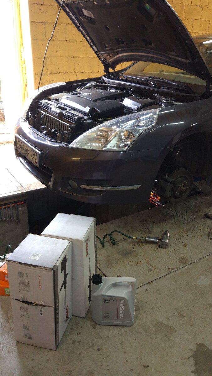 Процесс замены стоек