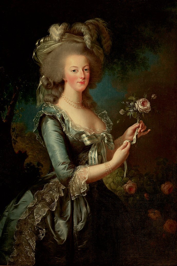 Элизабет Виже-Лебрен - Портрет Марии-Антуанетты с розой, 1783 