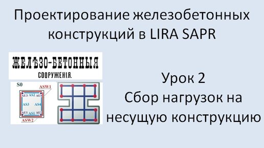 Железобетонный ригель в Lira Sapr Урок 2 Сбор нагрузок