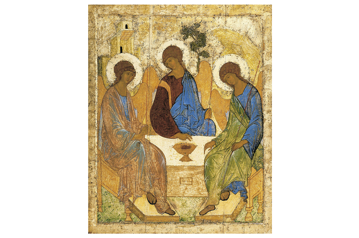 икона троица андрея рублева фото
