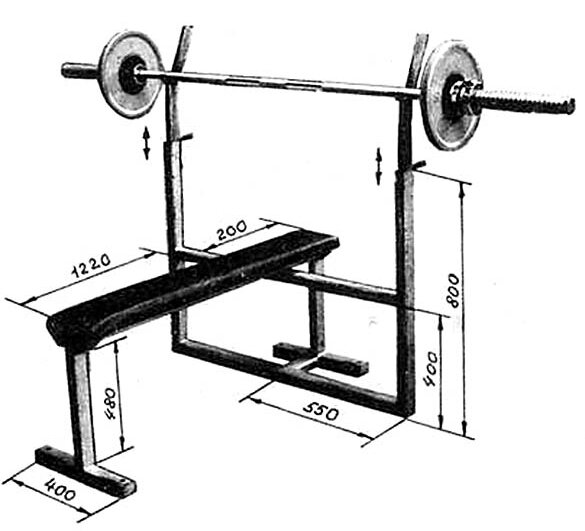 Скамья для жима лежа (чертежи)