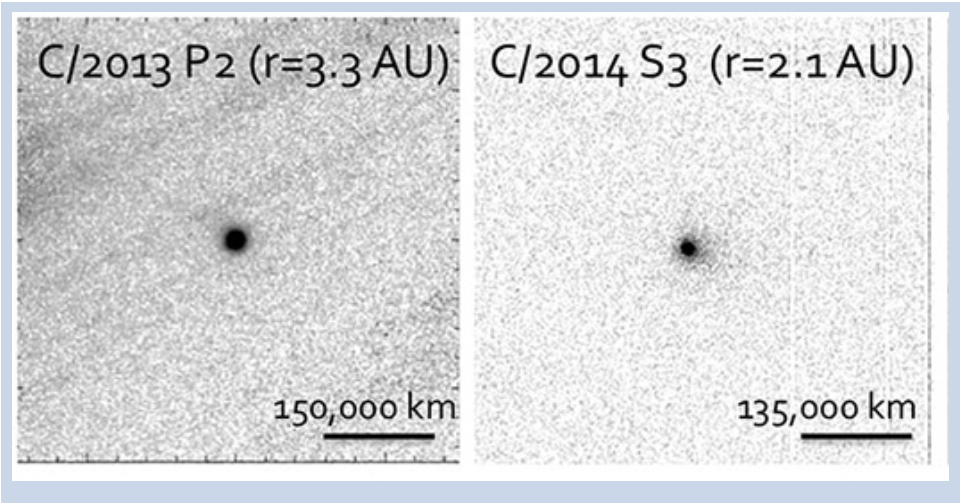 Первые кометы-мэнксы C/2013 P2 и C/2014 S3. Изображения Гавайского университета