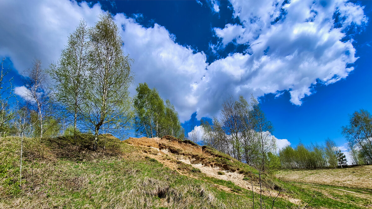 Ореховские холмы в долине реки Язвенка. Снято на смартфон.