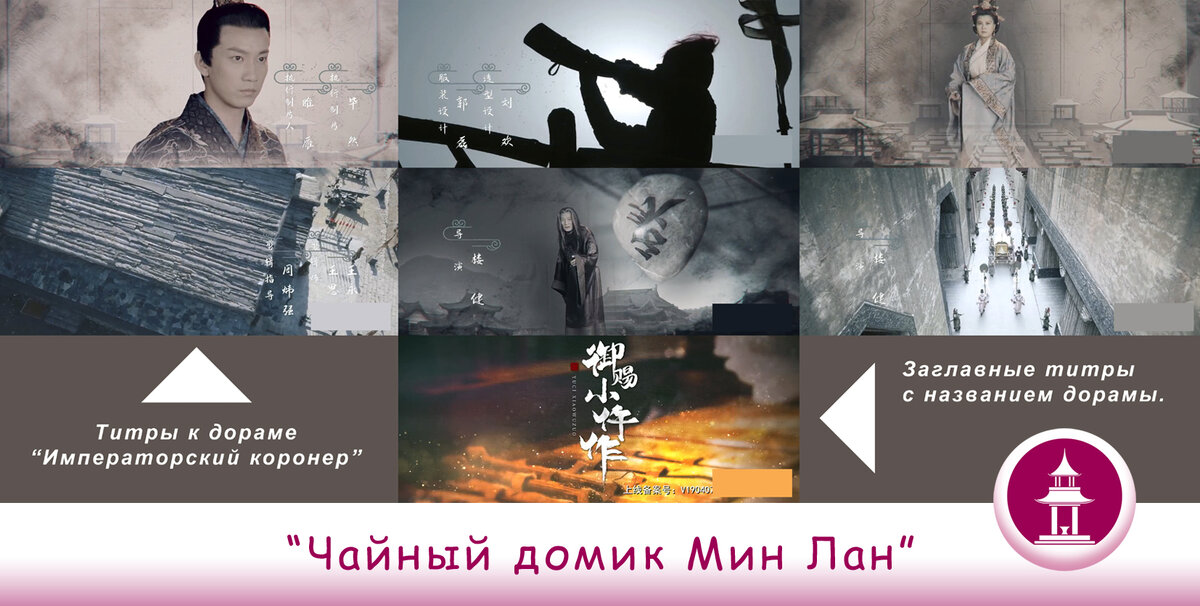 Коллаж из кадров с титрами ( дорама "Императорский коронер") и пояснительных надписей автора статьи, Черновой Н.А.