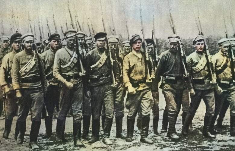 Красноармейцы, 1918 год.