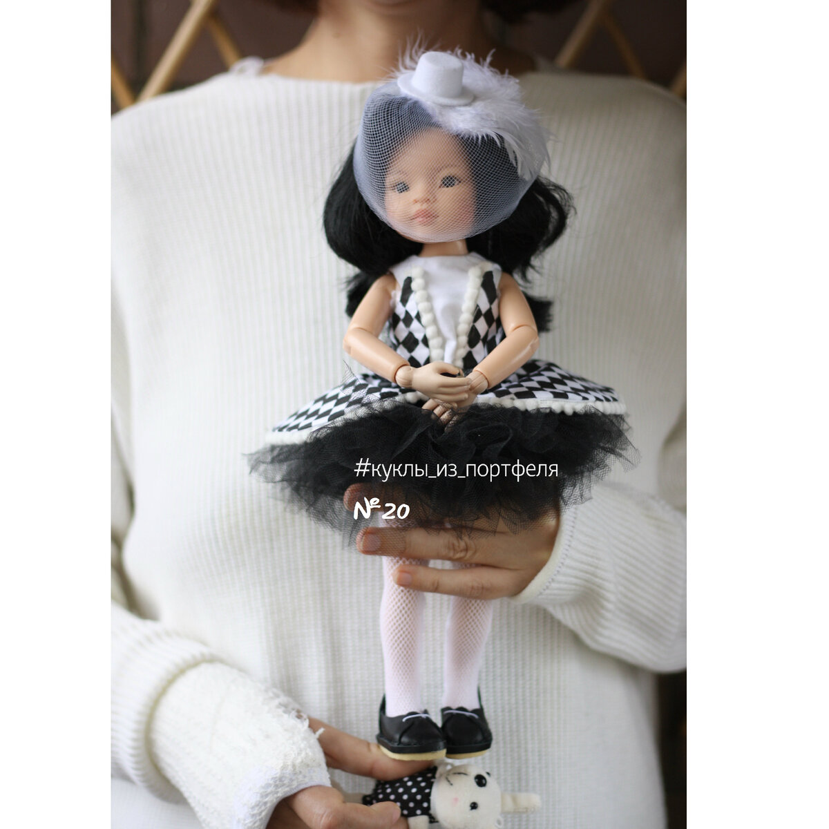 фото автора. Домино кукла гипс