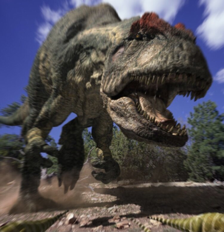 Род хищных динозавров из семейства аллозаврид подотряда теропод. Жили в юрском периоде: киммеридж - ранний титон, примерно 155-145 миллионов лет назад. Аллозавры были хищниками, передвигались на мощных задних лапах, в то время как передние конечности были относительно малы. Ископаемые остатки аллозавров известны из Северной Америки, Южной Европы и Восточной Африки.