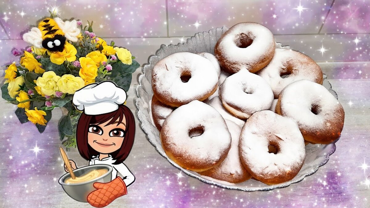 Рецепт: Вкусные пончики - Гора пончиков всего за 30 рублей! (Фото, видео)