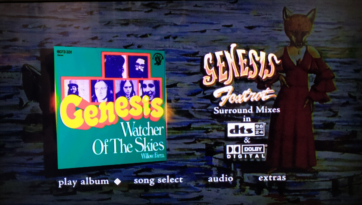 Genesis "Foxtrot" DVD DTS + SACD 5.1 - Main menu