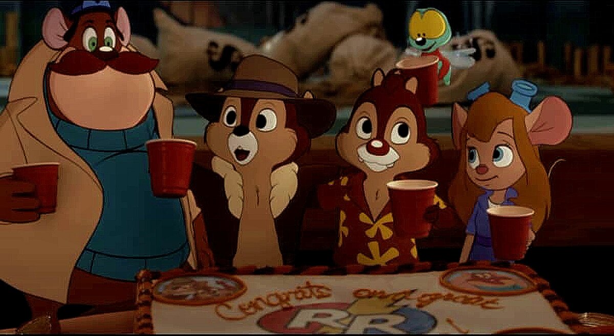 Кадр из фильма "Чип и Дейл" спешат на помощь