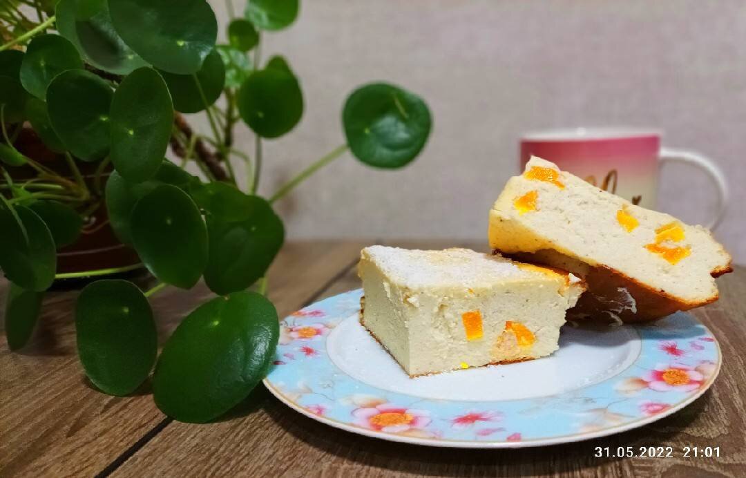 Творожная запеканка с абрикосами