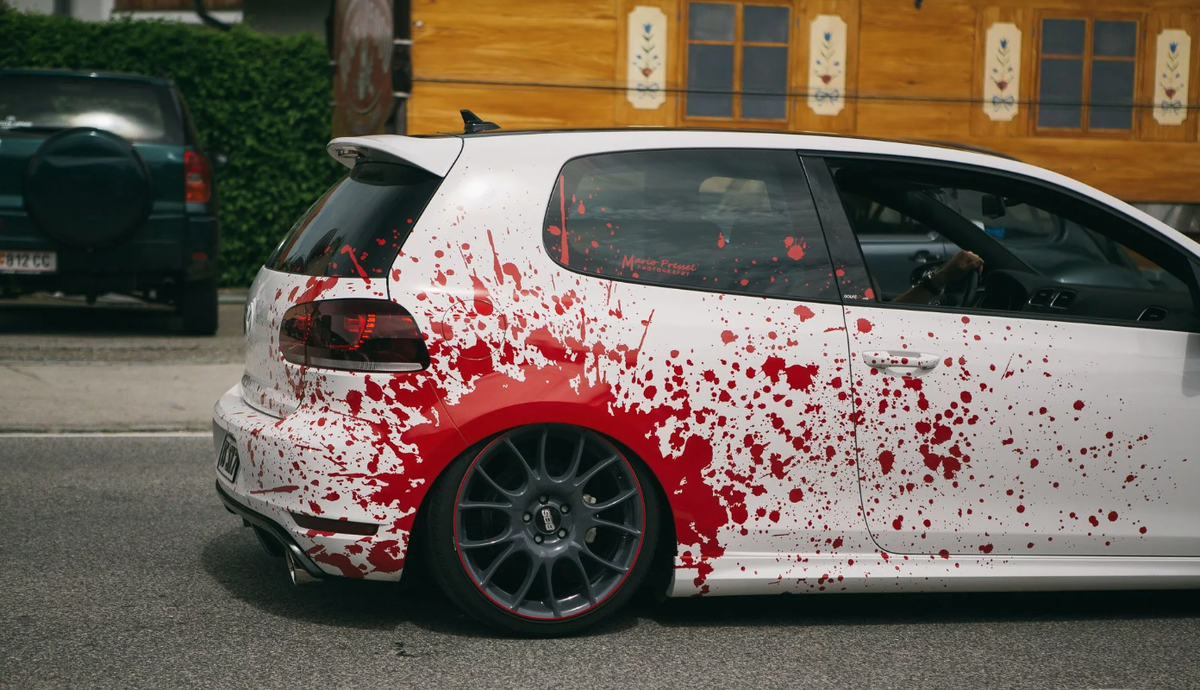 гольф gti mk7 аэрография