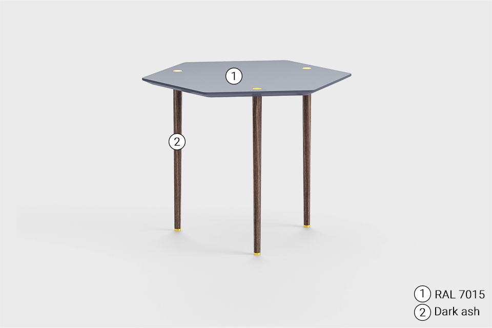 LATITUDE. Стол "SAGA HORN BRASS DARK".