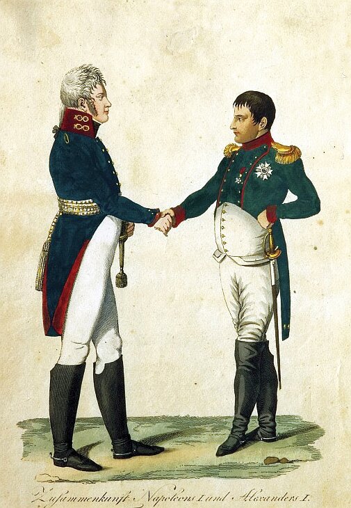 Наполеон I и Александр I. Источник изображения wikimedia.commons