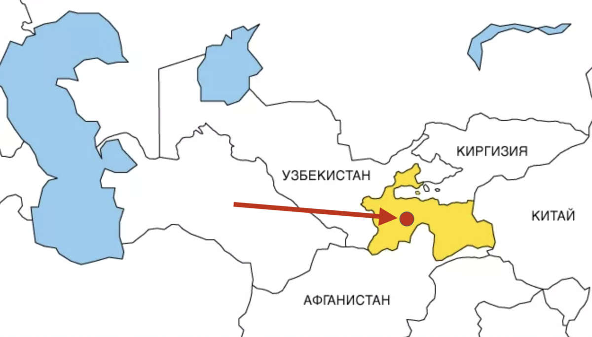 Таджикистан с кем граничит на карте. Контурная карта Таджикистана. Таджикистан на карте с границами.