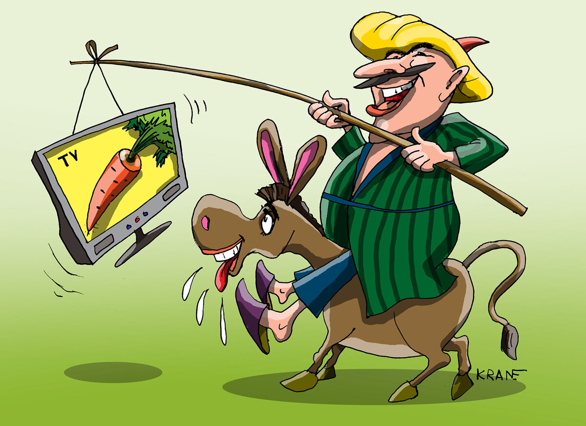 Карикатуры про телевизор