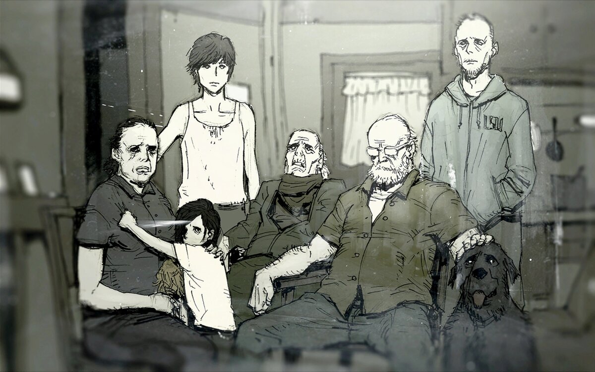 Концепт-арт семьи Бейкеров