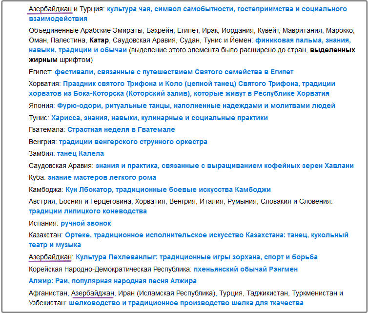 Скрин с официального сайта ЮНЕСКО - https://ich.unesco.org/en/news/discover-the-newly-inscribed-elements-on-the-2003-convention-lists-13448