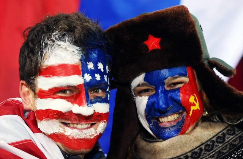 русский и американец