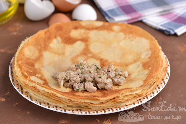 Блины с мясом