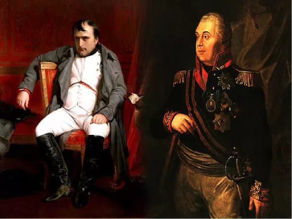 Полководцы против наполеона. Наполеон Бонапарт и Кутузов. Наполеон Бонапарт против Кутузова. Кутузов и Наполеон полководцы.