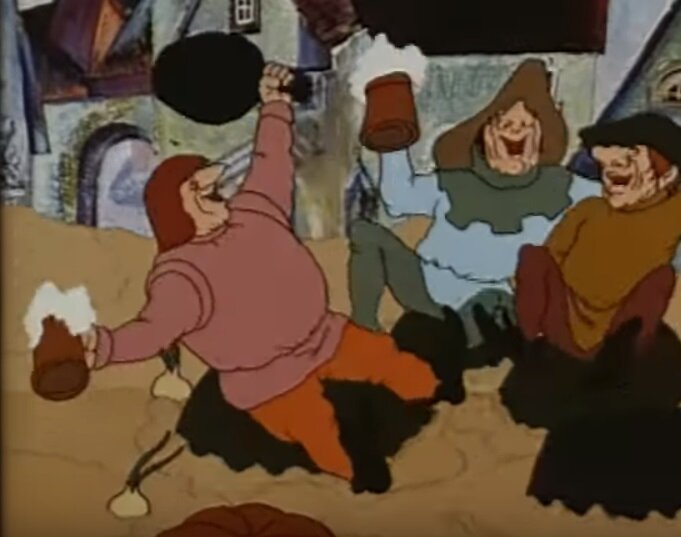 кадр из мультфильма "Горшочек каши"
