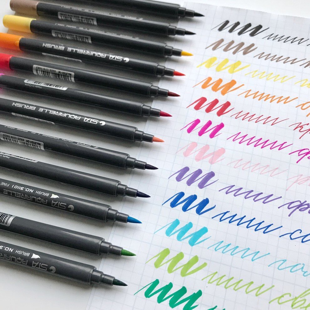 Brush pen. ручки кисти soft brush с интерактивными открытками. Tombow abt маркеры. Brush pen. маркеры мазари прашпены.