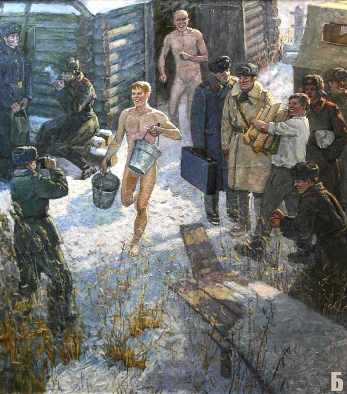 Думаю, в армии баня очень нужна, именно БАНЯ, а не душ! Это кстати доказывали и наши полевые медики, которые доказали, что солдаты, ходившие в баню, меньше болеют и имеют более крепкую психику.