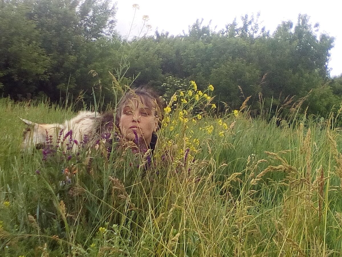 Может не понятно, но это я с козочкой :-)