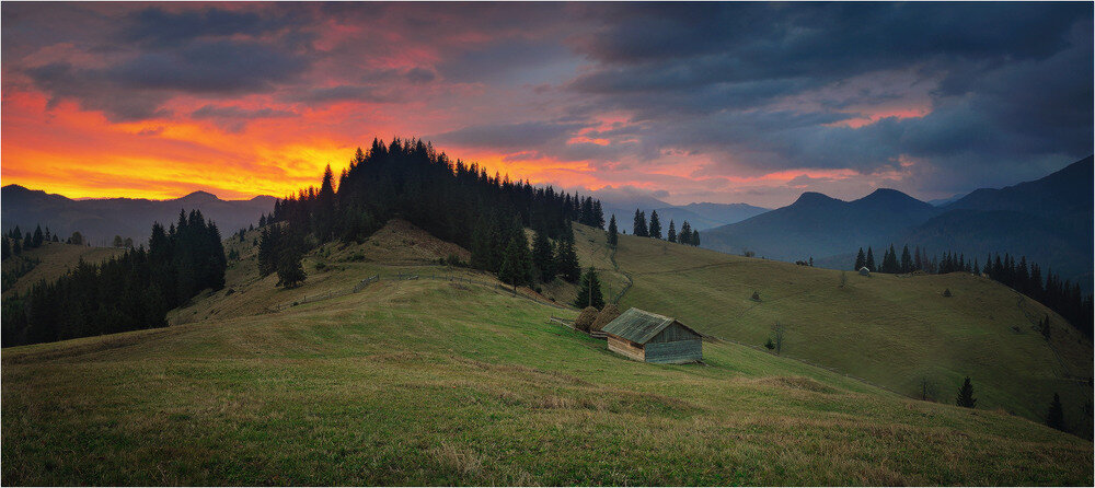 Горы Карпаты панорама