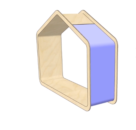 Каркас из гнутой фанеры.