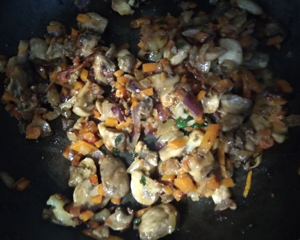 жарим до испарения жидкости