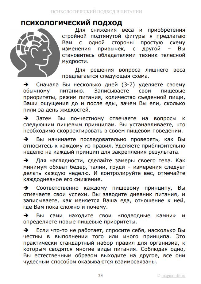 Заведите дневник питания или приходите на тренинг