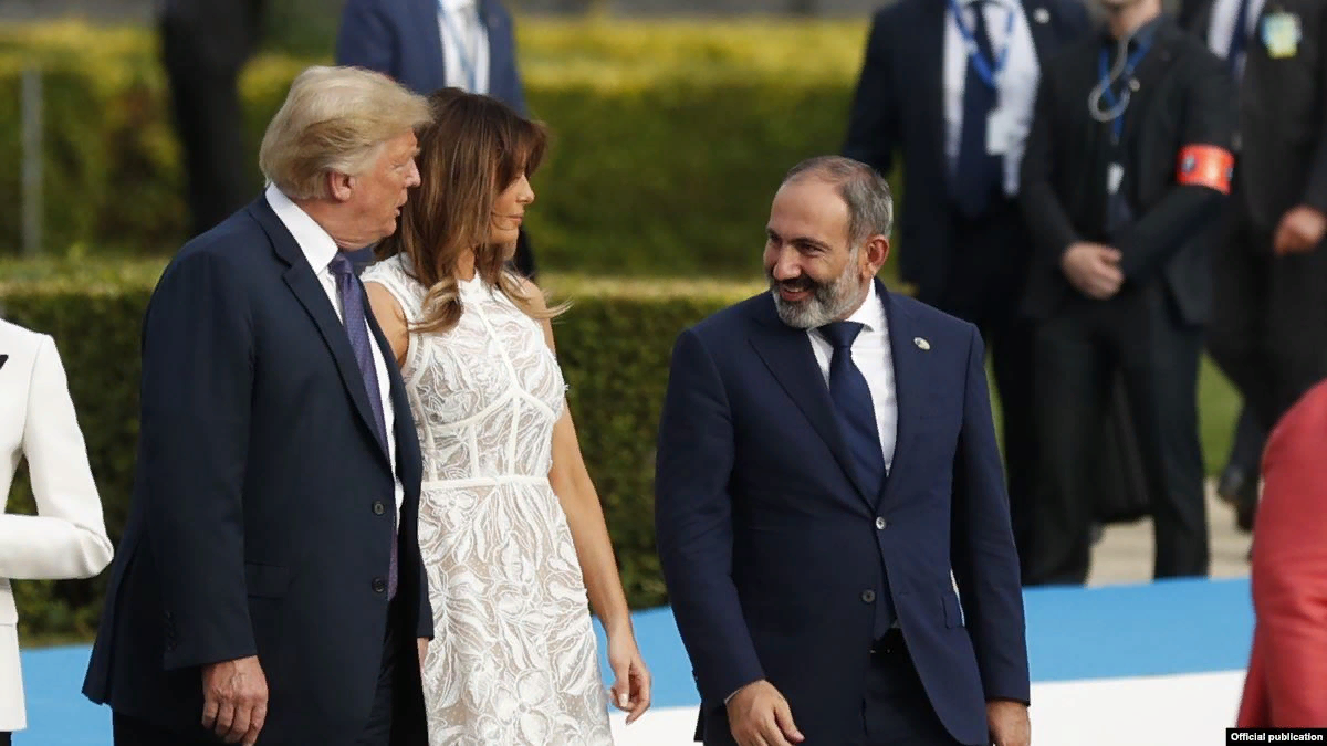 Дональд Трамп. Мелания Трамп.  Никол Пашинян