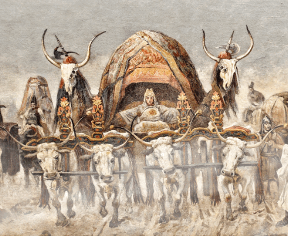 скрипели тысячи телег и гул уральской Орды окружил Киев....