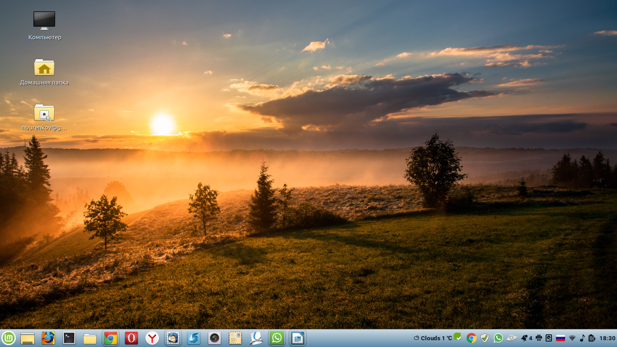 Рабочий стол Linux Mint 19.3