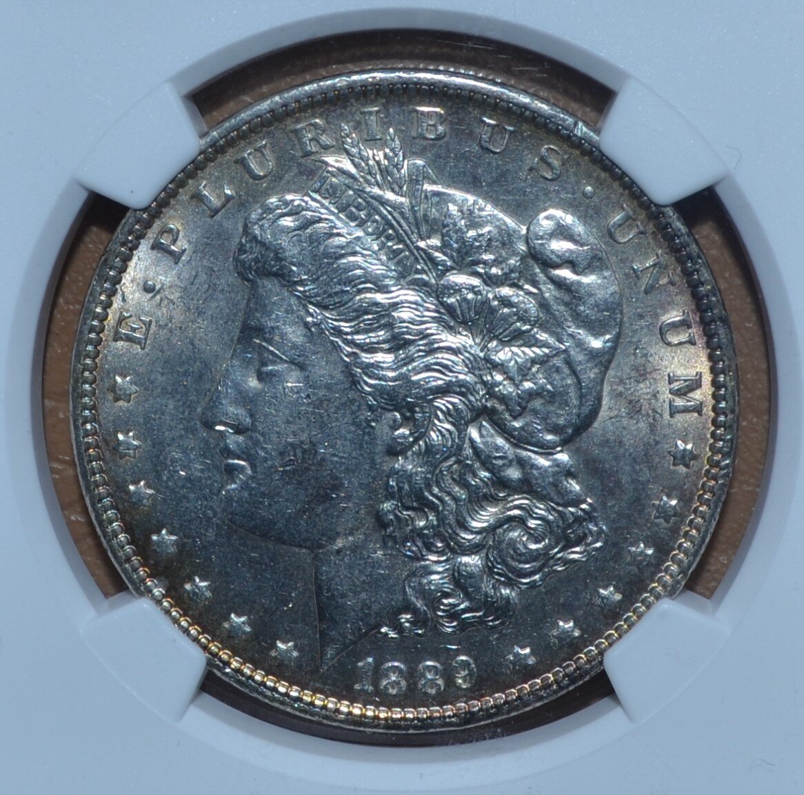 Аверс монеты один доллар 1889 г.